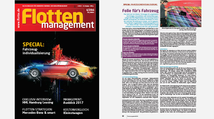Flottenmanagement 06/2016: Folie für's Fahrzeug