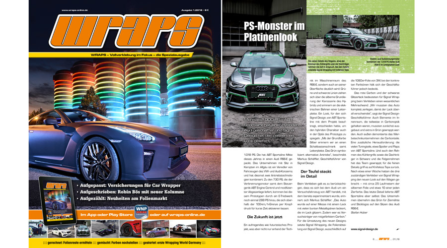WRAPS 01/2018: PS-Monster im Platinenlook