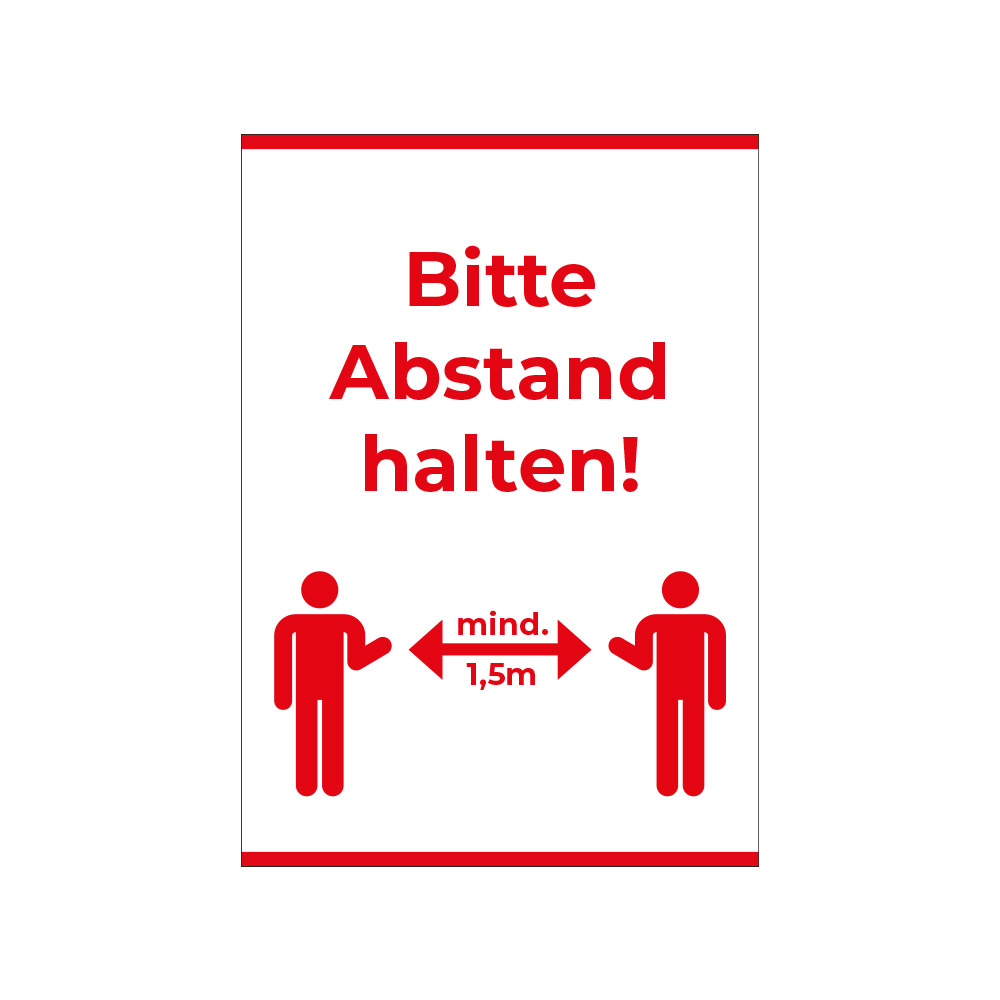 Poster "Bitte Abstand halten!" DIN A2 zur Corona Sensibilisierung