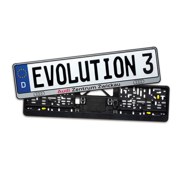 Kennzeichenhalter Evolution 3 mit erhabener Schrift