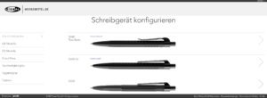 Kugelschreiber konfigurieren