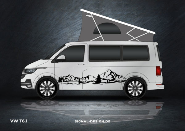 Camper Berg Design schwarz
