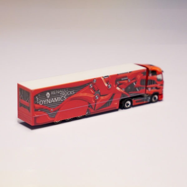 Modell-LKW Renault T-Koffer Sattelzug Trucks-Dynamics-rot