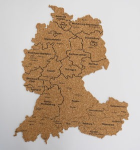 Kork Deutschlandkarte mit Logo