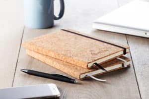 notizbuch aus kork