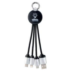 3-in-1-Ladekabel mit Logo Veredelung