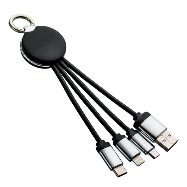 3-in-1-Ladekabel mit Logo Veredelung