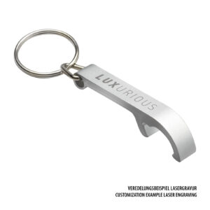 Schlüsselanhänger mit Flaschenöffner RE98-NARÓN silber
