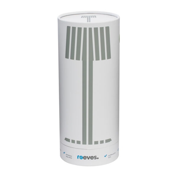 Tischlampe silber mit Logo