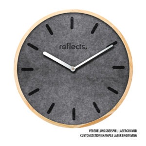 wanduhr holz filz